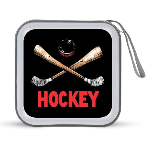 Ice Hockey CD Case Portable DVD Holder Storage Organizer for Home Travel