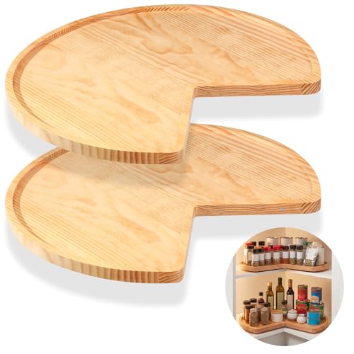 Leinuosen 2 Pcs 24in/28in/32in Banded Pine Wood Full Kidney