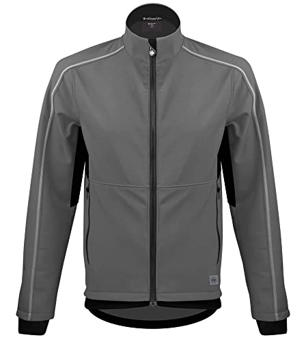 AERO|TECH|DESIGNS | Men's USA Softshell Cycling Jacket | 3X-Large | Charcoal