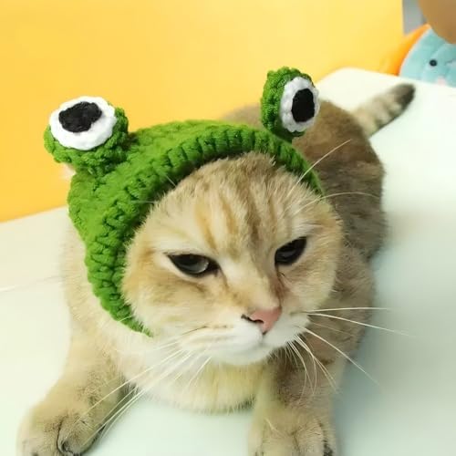 Gorro de Rana Tejido para Perros Pequeños y Gatos, Mediano miniatura 5