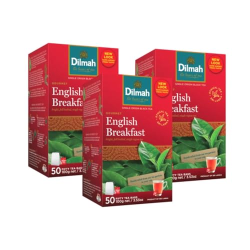 Thé Dilmah English Breakfast Noir en Sachet - Infusion Matin 150 Pcs