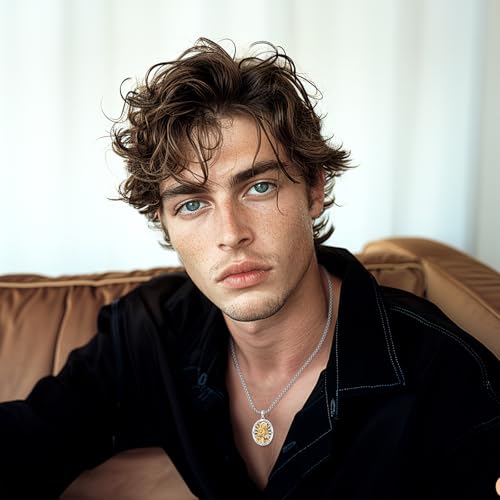 St Joseph Medal Necklace for Men Women, 925 Sterling Silver Patron Saint Medal Necklace Catholic Protection Pendant Amulet Religious Jewelry Gifts4