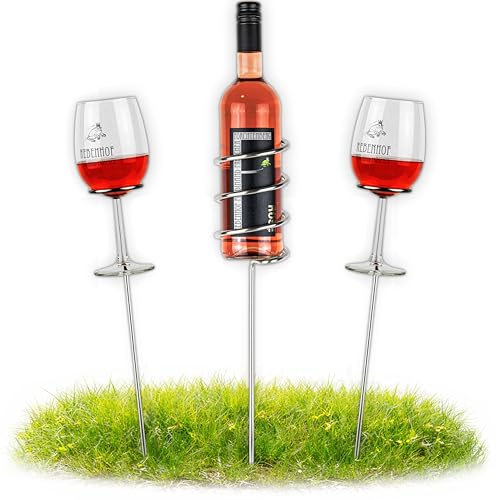 VON STEINEICH® Original Weinständer [Starter-Set] Edelstahl Flaschen- und...