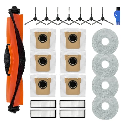 Homruich 23 Piezas de Accesorios para aspiradora Xiaomi X20 MAX / X20 Pro de Repuesto, 1 Cepillo Principal, 4 filtros, 4 paños de Limpieza, 6 Bolsas de Polvo, 7 cepillos Laterales, 1 Cepillo