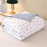 Mateju Edredón Ligero de Verano Primavera,Verano Reversible Ropa de Cama de Microfibra Ultrasuave Edredón Acolchado Transpirable Colchas Bouti Cama 90/105 (Lazo,200x 230cm)