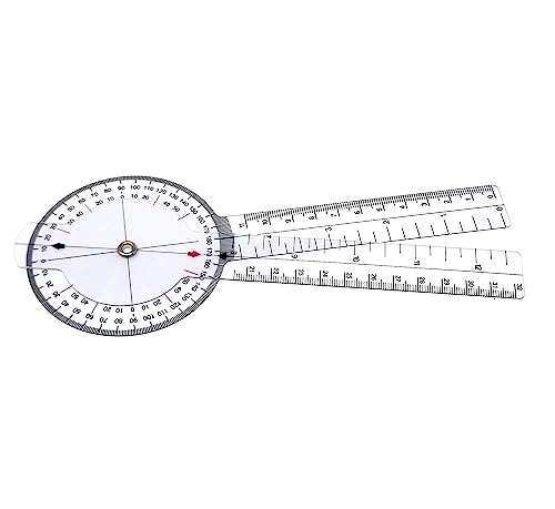 Goniómetro transparente ortopédico plástico 20.32 cm miniatura 1