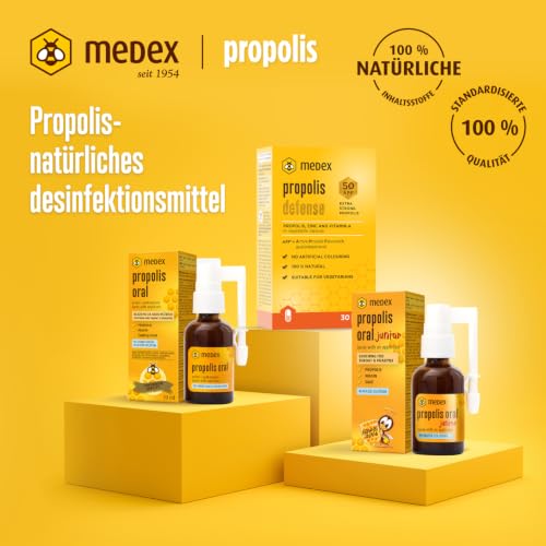 Medex Propolis Oral, propolis spray, Mund- und Rachenspray, wasserbasiert, OHNE Alkohol; mit Honig, Salbei, Niacin, Echinacea… – Ansicht 5