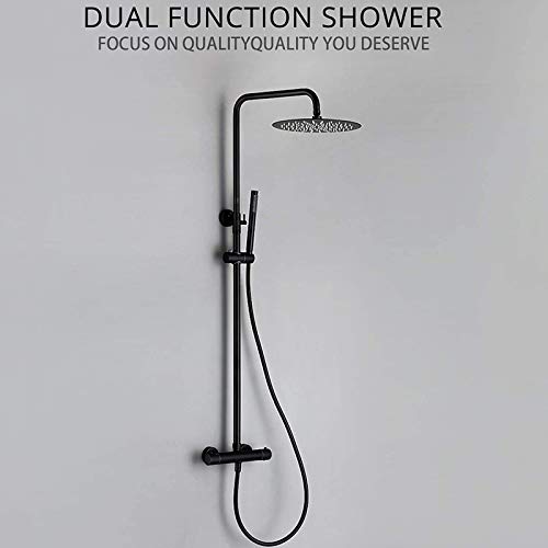 Ensemble combiné de robinets de douche thermostatique design exposé 8 pouces