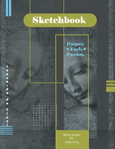 Purpose • Fuels • Passion. Black paper for sketching. Sketchbook.: Sketch Book, Notebook for writing, doodling with color pencils, Gel Pens for ... 108 blank pages, Large Sketch Book 8.5 x 11