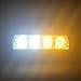 STBLTBAR 2 Pcs 4 LED Emergency Strobe Lights Warning Flashing Light Surface Mount Caution Construction Hazard Light Bar for Trucks Car Vehicles DC 12-24V White/Yellow