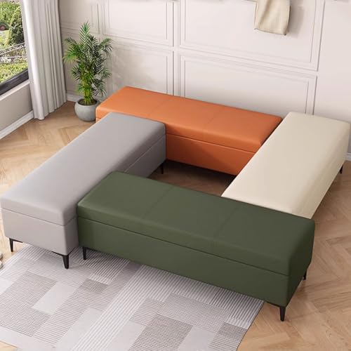Coffre de rangement bout de lit en cuir pour gagner de la place - 5