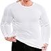 Produktbild HERMKO 3640 2er Pack Herren Langarm Shirt (Weitere Farben) aus 100% Bio-Baumwolle, Größe:D 6 = EU L, Farbe:weiß