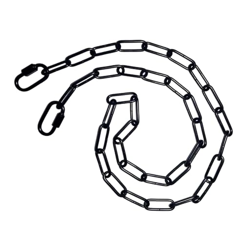 Verazquy Heavy Duty Black Gate Chain Lock Security Chain â€“ 0.9m Metal with Padlock for Gates, Fences, Pet Cages â€“ Strong Extension for Outdoor Use