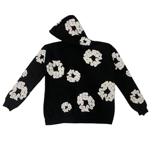 Soosuihoo Sudadera con capucha para hombre con estampado de flores, de gran tamaño, vintage, Y2K, estética, sudadera gótica Harajuku, Negro -, Small | Ya disponible en tu tienda friki favorita! En mundofriki.es!