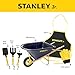 Stanley Jr. Kids Wheelbarrow Set – 6-Piece Durable Toddler Wheelbarrow & Garden Tools – Child Outdoor Toy for Ages 3+ – Fun, Educational Backyard Play with Apron, Gloves & Tools