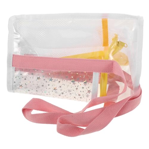 Sosoport Transparent Storage Bag Beach Bag for Women Zippered Toiletry Bag Travel Pouch Foldable Small Travel