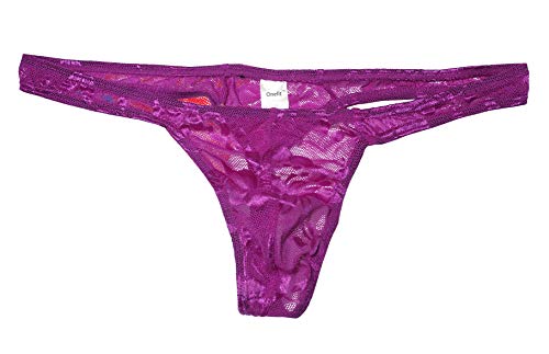 ONEFIT Men's Black Lace Bullet Isolated Boxer Underwear,Black
