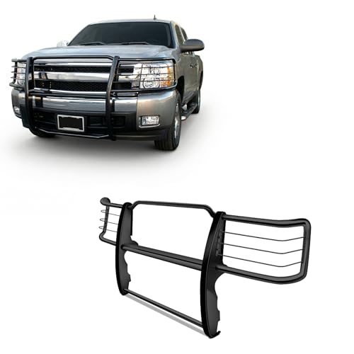 Black Horse Grille brush Bumper Guard Modular Black Compatible with 2015-2019 Chevrolet Silverado 2500 HD|2015-2019 Chevrolet Silverado 3500 HD-17GT28MA
