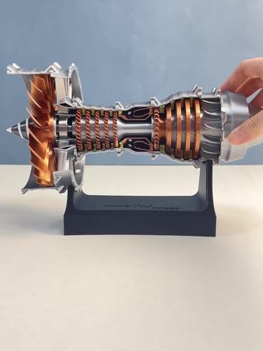Aviation Engine Model, Movable Airplane Turbine Engine Assembly Toy, Decorative Piece, Children's Birthday Gift.