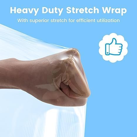 Nightcore 4 Rolls Stretch Film, 18" X 1500 Ft Stretch Wrap, 60 Industrial Strength Shrink Wrap, Heavy-Duty Clear Plastic Wrap Used for Packing, Moving Supplies, Furniture & Pallets