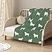 Tcoay Australian Shepherd Silhouette Hunderassen Med Green, Überwürfe für Schlafsofa, Stuhl, dekorative Überwurfdecke, Decke für die Reise, 76,2 x 101,6 cm