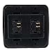 American Technology Components Double SPST On-Off Switch with Bezel, 12-Volt, for RV, Trailer, Camper (Black)