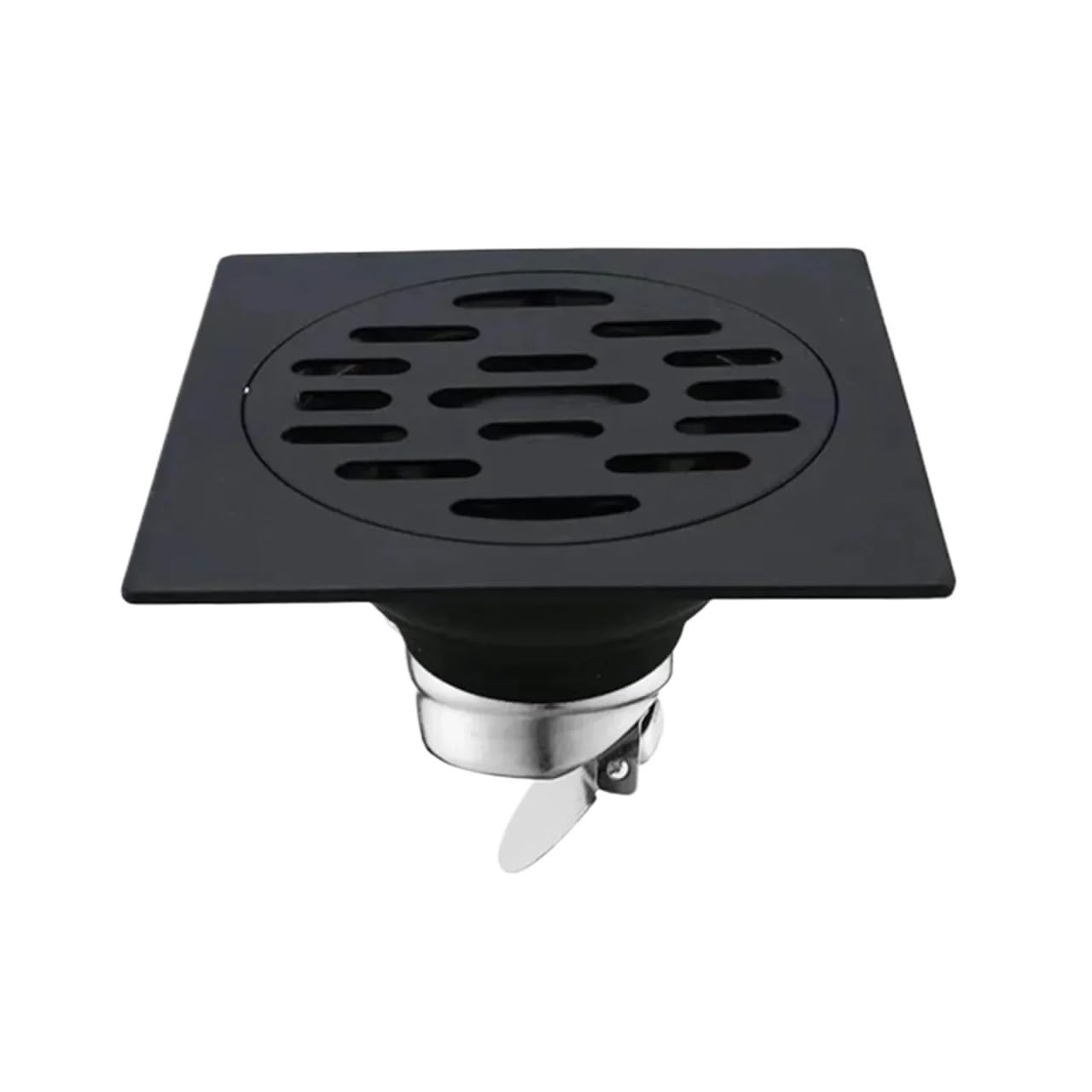 Dispositif anti-retour de drain de sol carré en acier inoxydable pour évacuation de douche