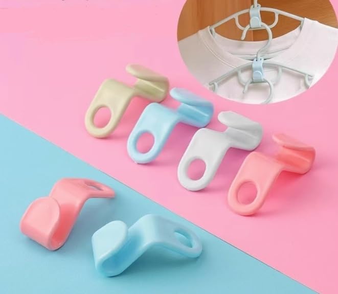 Miniatura 2 de 100 ganchos de conector para colgar ropa, ganchos de plástico resistente en cascada para ahorrar espacio en el armario y organizar la ropa
