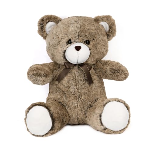 Image of Kidology Plush Toy Pillow, Reversible Bunny, Cute Rabbit Sofa Pillow, Easter Bunny Stuffed Animal Cute Rabbit Plushie Birthday Gift for Boys Girls (Medium, Teddy Bear Brown - 40cm)