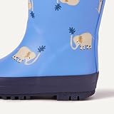 Amazon Essentials x Sofia Grainge Unisex Kids' Waterproof Rubber Wellington Boots, Blue Elephant Rain, 12.5 UK Child - Image 5