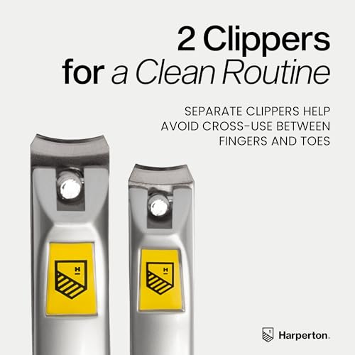 Image of Ultra Sharp Nail Clippers Set for Men & Women - 2 Pack Professional Stainless Steel Toe Nail Clippers with Built-in File & Travel Case - Heavy Duty Fingernail Clippers Kit for Thick Nails for Seniors