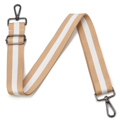 Image of Purse Strap Gold Hardware Replacement Crossbody Bag Strap, Wide Adjustable Shoulder Strap