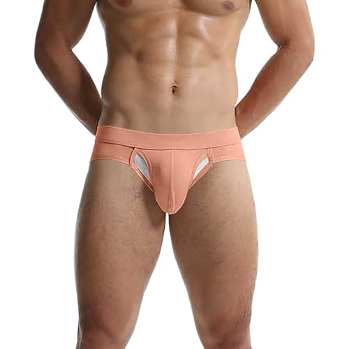 Generisch Calzoncillos para hombre, suaves, cómodos, sexy, de cintura baja, de seda de hielo, transpirables, cómodos, cómodos, básicos, informales, boxeadores, eróticos, para San Valentín, sin marcas