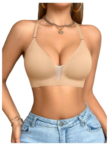 Soutien-gorge sans fil multi-voies légèrement doublé pour dos nu