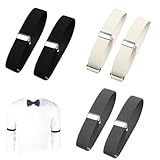 KUBDPQOR Sujetadores de camisas y mangas – 6 unidades metálicas reutilizables para fijar puños y mangas de blazer o camisa en hombre o mujer, antideslizantes y ultraligeros para look impecable
