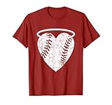 Vintage Angel Baseball Heart with Halo T-Shirt