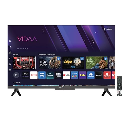 Image of Supersonic SC-3220VTV 32โ VIDAA LED SMART TV w/Built-in WiFi, 3 HDMI (ARC), USB Media Player for Photos/Music, AC/DC Car Cord Included, Speakers + Remote, Sleep Timer, 178ยฐ Wide Viewing Angles