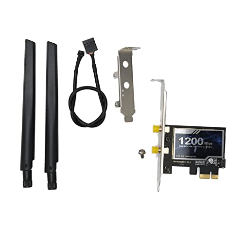 Tarjeta Gavigain Gigabit Ethernet PCI Express de 300Mbps en 2.4G y 867Mbps en 5G con conexión BT para Linux y Windows miniatura 1