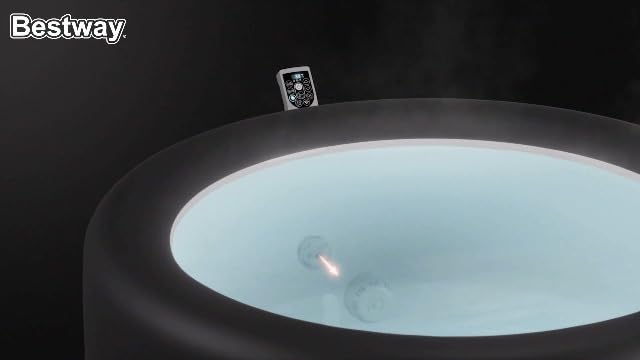 Bild 6 - Bestway® Lay-Z-SPA® Energiespar-Whirlpool Bali AirJet™ mit App-Steuerung + integrierter UltraFit™ -Pumpeneinheit, für 7 Personen Ø 216 x 71 cm, Rattan-Optik (Schokobraun)