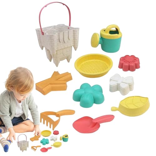 Acunny Juego de Juguetes de , Juego de Juguetes de Playa, 10x/Set Interactive Beach Playset Cartoon Funny, Juguetes de Castillo de , moldes de rastrillo de Pala para niñas, niños, niños al Aire Libre