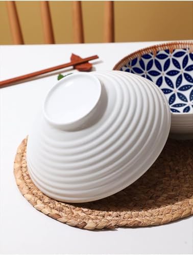 Miniatura 7 de Zppld 2set 8 Pulgadas Bol Grande Para Ramen De Cerámica 1100 Ml, Cuenco Japonés Cerámica Ramen,Cuchara Y Palillos Para Ramens, Fideos Y Sopas,Apto Para Lavavajillas Y Microondas