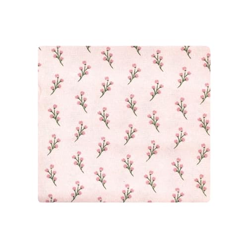 Image of Hudson Baby Unisex Baby Cotton Poly Flannel Receiving Blankets, Soft Painted Floral, One Size