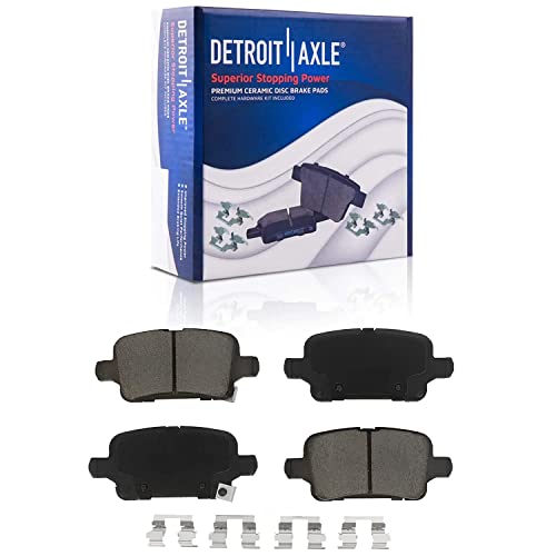 Image of Detroit Axle - Brake Pads for 16-21 Chevrolet Malibu with Manual Parking Front and Rear Ceramic w /Hardware 2016-21 Replacement