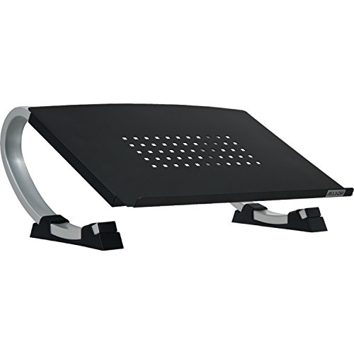Allsop Redmond Adjustable Laptop Stand, Vented Curved Sturdy Metal Ergonomic Riser