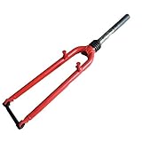slrmkk forcella ammortizzata per bici, forcella anteriore per bicicletta 700c, forcella per bici da viaggio per bici da strada/lega di alluminio/sospensione del tubo centrale/freno a v/tubo s