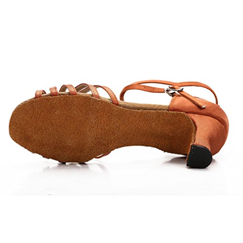 Jieruiya Women's Latin Dance Shoes Satin Salsa Ballroom Wedding Dancing Shoes 2.2" - Image 4