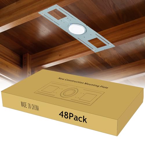 CycevSun New Construction Mounting Plate for Wafer Light Rough in, 48-Pack