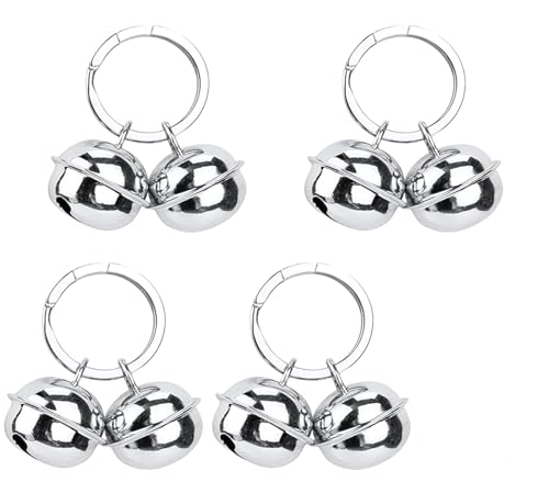 BOBOZHONG Katzenglocke 4er Set Silber