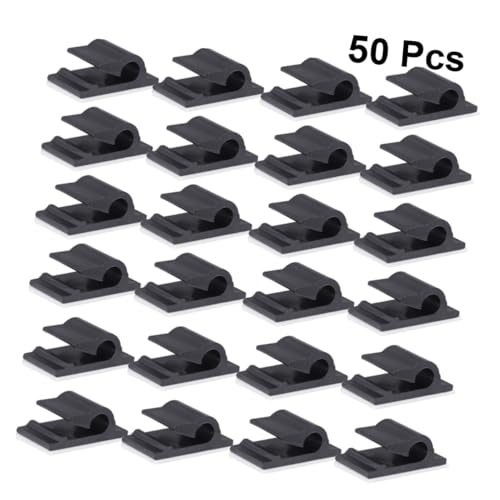 Clips Adhesivos para Cables 50 piezas Nylon Negro 94V-2 con Doble Cinta Adhesiva, Pegatinas Esponjosas, para Cables y Redes, Uso en Techo o Hogar miniatura 3