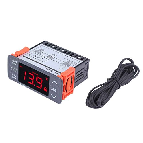 Floridivy High Precision Electronic Thermostat Touching Electronic Thermostat Digital Display Temperature Controller for Refrigerator
